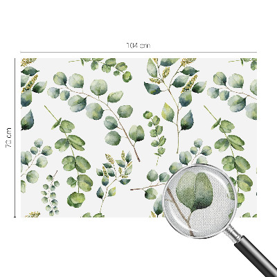 Papel de parede autocolante com padrão de folhas verdes