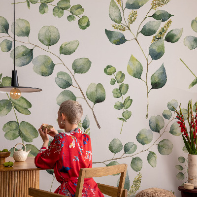 Papel de parede autocolante Folhas verdes
