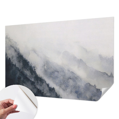 Autocolante de parede fotográfico com imagem de neblina nas montanhas