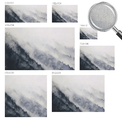 Autocolante de parede fotográfico com imagem de neblina nas montanhas