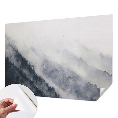 Autocolante de parede fotográfico com imagem de neblina nas montanhas