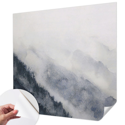 Autocolante de parede fotográfico com imagem de neblina nas montanhas