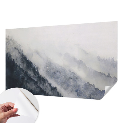 Autocolante de parede fotográfico com imagem de neblina nas montanhas