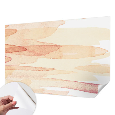 Papel de parede 3D com padrão de pinceladas em tons pastel