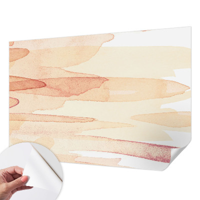 Papel de parede 3D com padrão de pinceladas em tons pastel