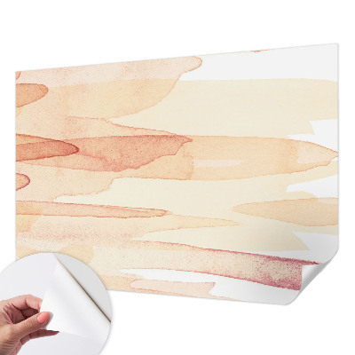 Papel de parede 3D com padrão de pinceladas em tons pastel