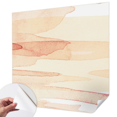 Papel de parede 3D com padrão de pinceladas em tons pastel