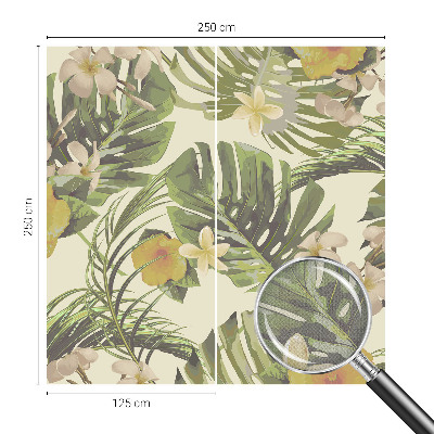 Papel de parede autocolante para sala Flora exótica