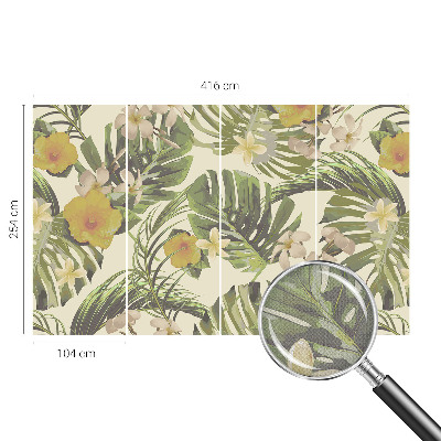 Papel de parede autocolante para sala Flora exótica