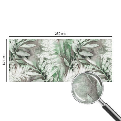 Papel de parede autocolante com estampa de folhas em aquarela
