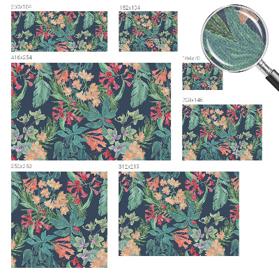 Papel de parede autocolante para quarto Flores tropicais