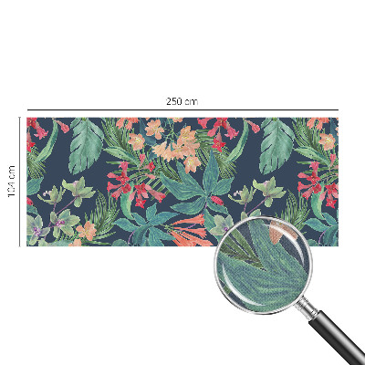 Papel de parede autocolante para quarto com estampa de flores tropicais