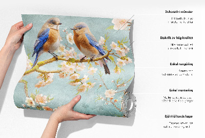 Papel de parede autocolante para quarto Flores tropicais