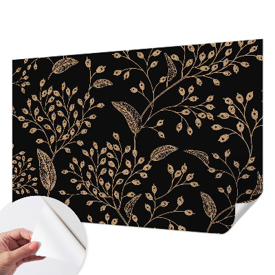Papel de parede 3D com padrão de elegância botânica
