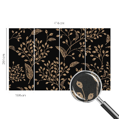 Papel de parede 3D com padrão de elegância botânica