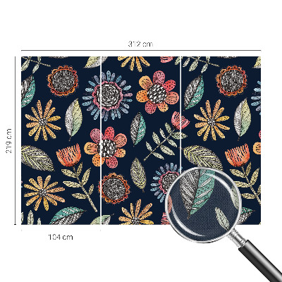 Papel de parede para criança com padrão de mosaico floral