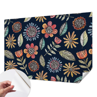 Papel de parede para criança Mosaico floral