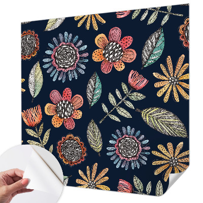 Papel de parede para criança Mosaico floral