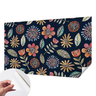 Papel de parede para criança Mosaico floral
