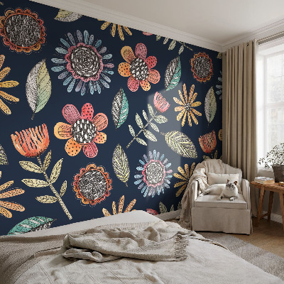 Papel de parede para criança Mosaico floral