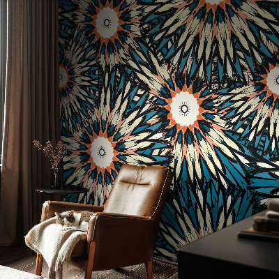 Papel de parede autocolante para sala com estampa 