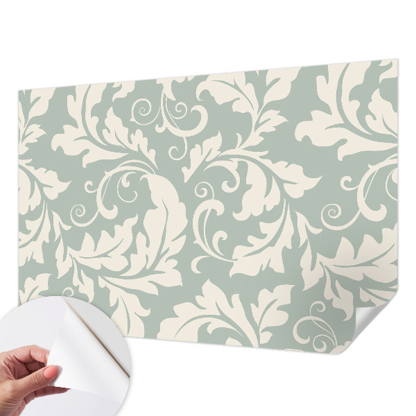 Papel de parede infantil com folhas decorativas