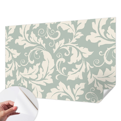 Papel de parede infantil com folhas decorativas