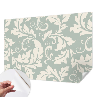 Papel de parede infantil com folhas decorativas