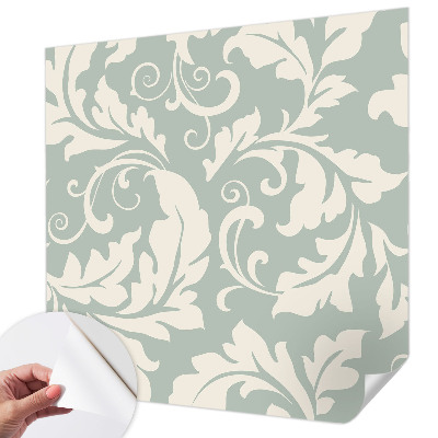 Papel de parede infantil com folhas decorativas