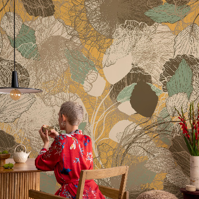 Papel de parede autocolante para quarto Beleza das plantas