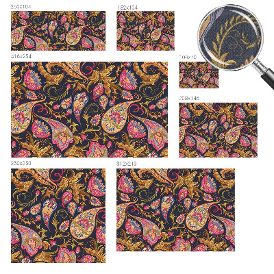 Autocolante de parede fotográfico Paisley colorido