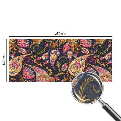 Autocolante de parede fotográfico com padrão paisley colorido