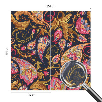 Autocolante de parede fotográfico Paisley colorido