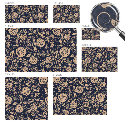 Papel de parede 3D com estampa de flores românticas