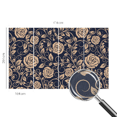 Papel de parede 3D Flores românticas