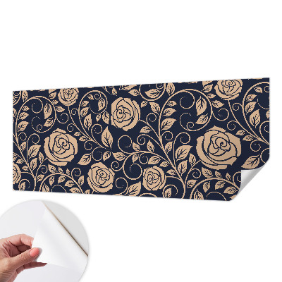 Papel de parede 3D com estampa de flores românticas