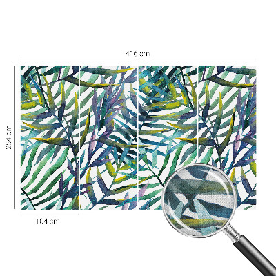 Papel de parede autocolante com estampa de vegetação exótica