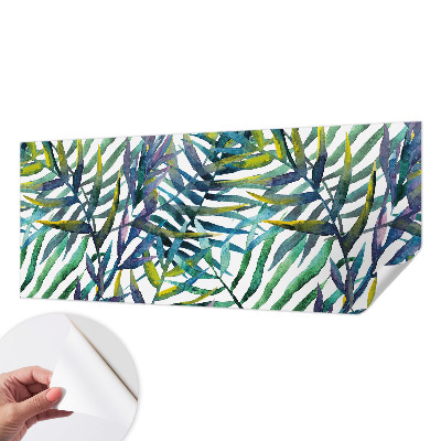 Papel de parede autocolante com estampa de vegetação exótica