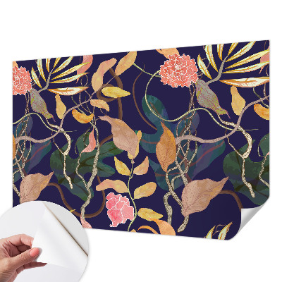 Papel de parede para criança com padrão vegetal elegante