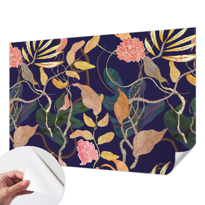Papel de parede para criança com padrão vegetal elegante