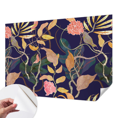 Papel de parede para criança com padrão vegetal elegante