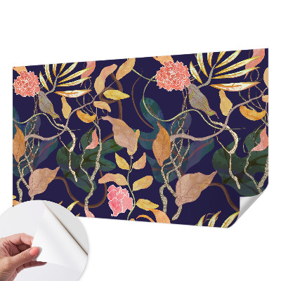 Papel de parede para criança com padrão vegetal elegante