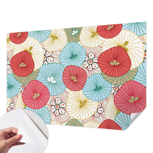 Papel de parede infantil com estampa floral