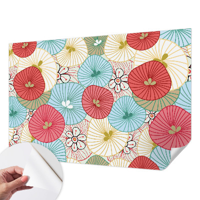 Papel de parede infantil com estampa floral