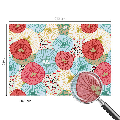 Papel de parede infantil com estampa floral