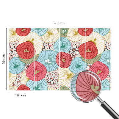 Papel de parede infantil com estampa floral