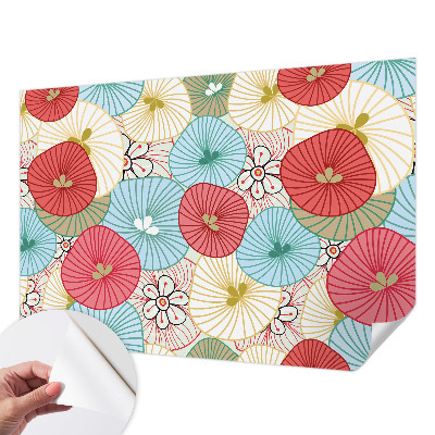 Papel de parede infantil com estampa floral