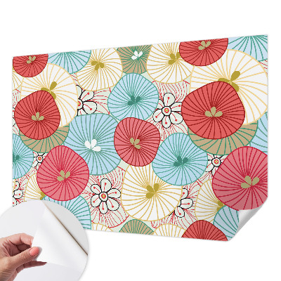 Papel de parede infantil com estampa floral