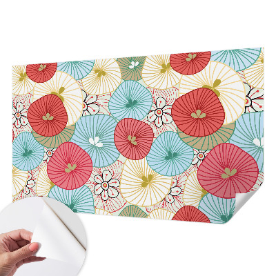 Papel de parede infantil com estampa floral