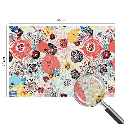 Papel de parede autocolante para quarto Flores coloridas